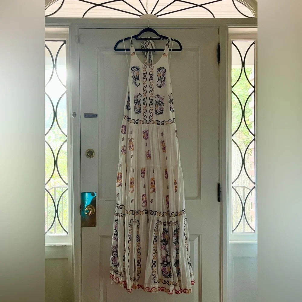 Anthropologie Medallion Halter Dress Size 22 - Picture 2 of 6